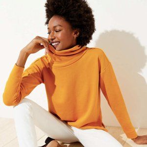 NWT LOFT Funnel Neck Sweatshirt in Safari Gold